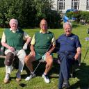 The Captain, Simon Sheppard, with the 2 founders of the North/South Tour, Ian Menzies &amp; Michael Williams.